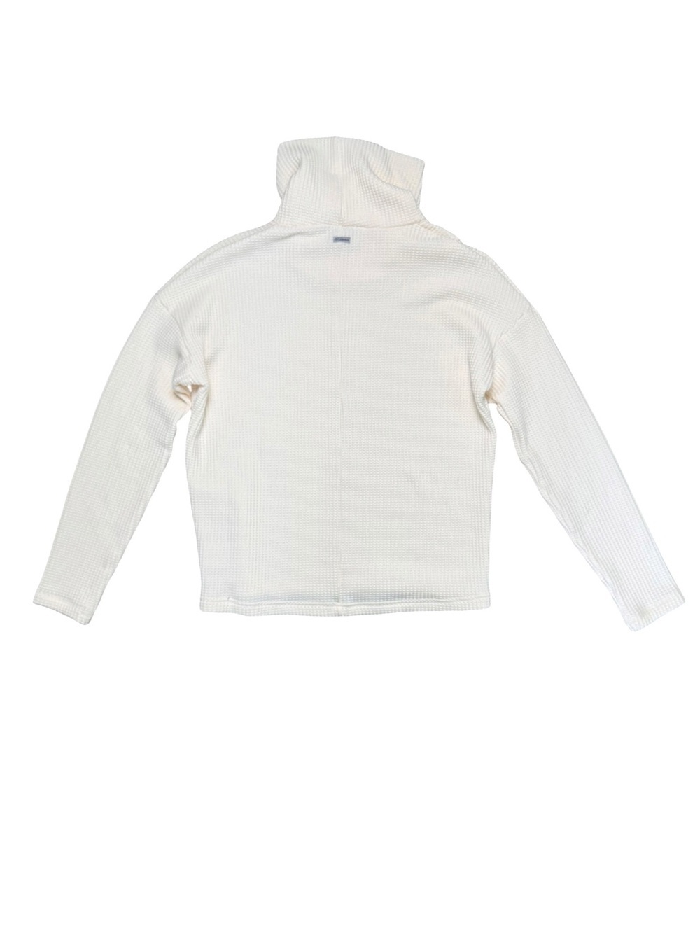 Columbia Omni-Heat Ivory Waffle Knit Turtleneck Thermal Top M - Picture 4 of 13